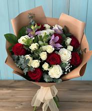 Букет цветов из:  Розы и Альстромерии в Юрла