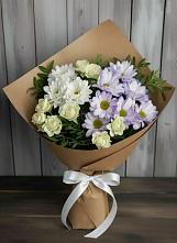 Букет цветов из:  Хризантемы и Розы в Юрла