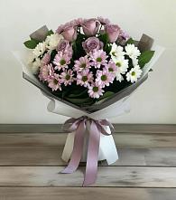 Букет цветов из:  Хризантемы и Розы в Юрла
