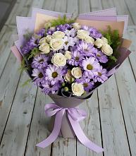 Букет цветов из:  Хризантемы и Розы в Юрла