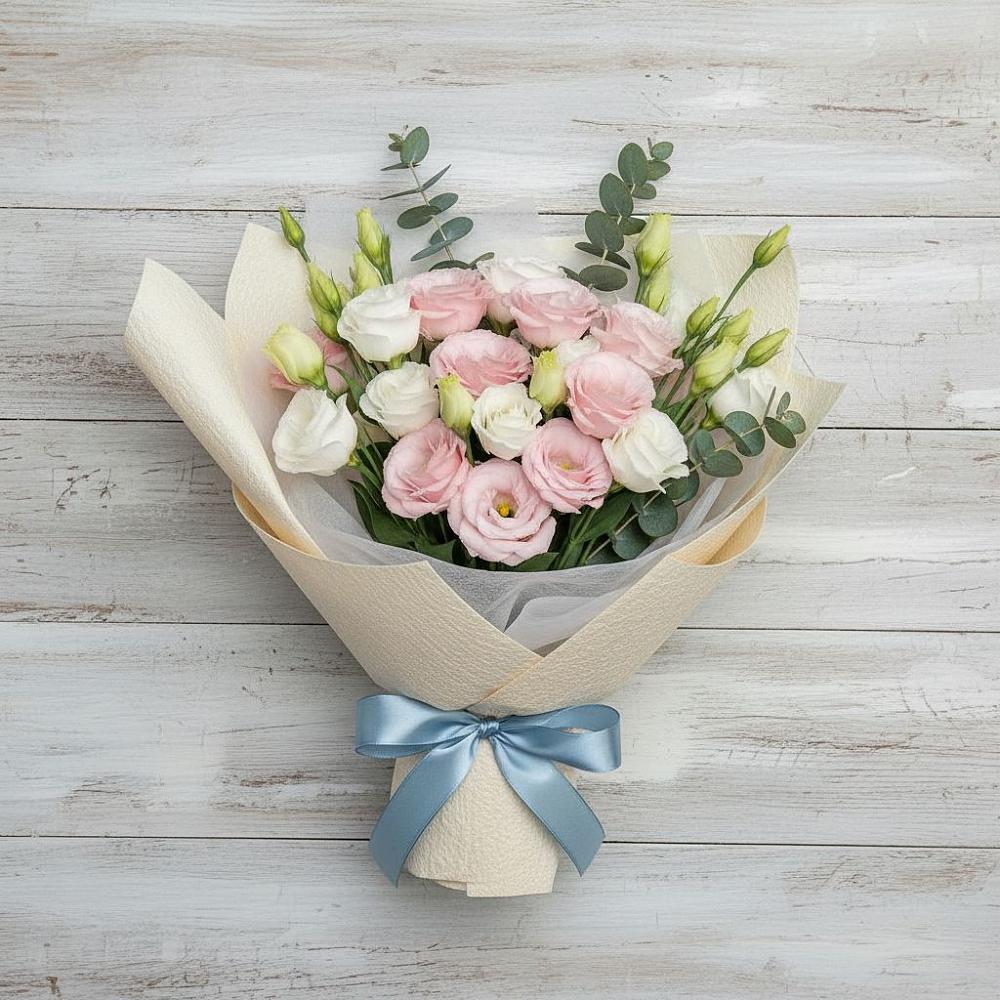 Букет цветов из: Лизиантусы в Юрла